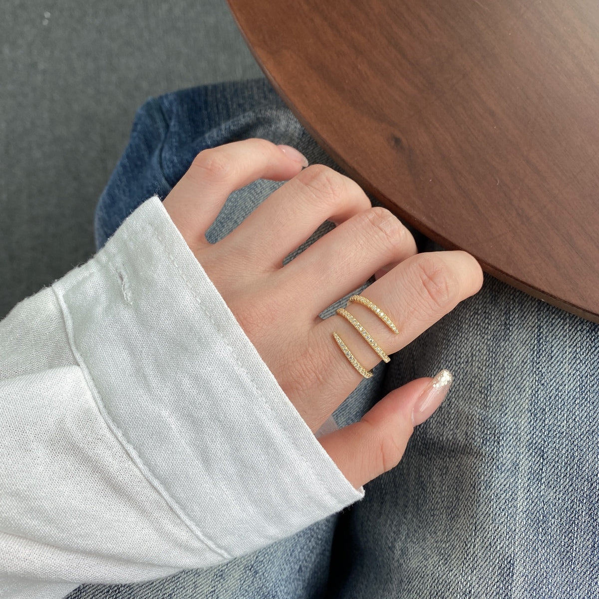 [Olivia Jewelry]Unique Vibrant Entangle Daily Ring