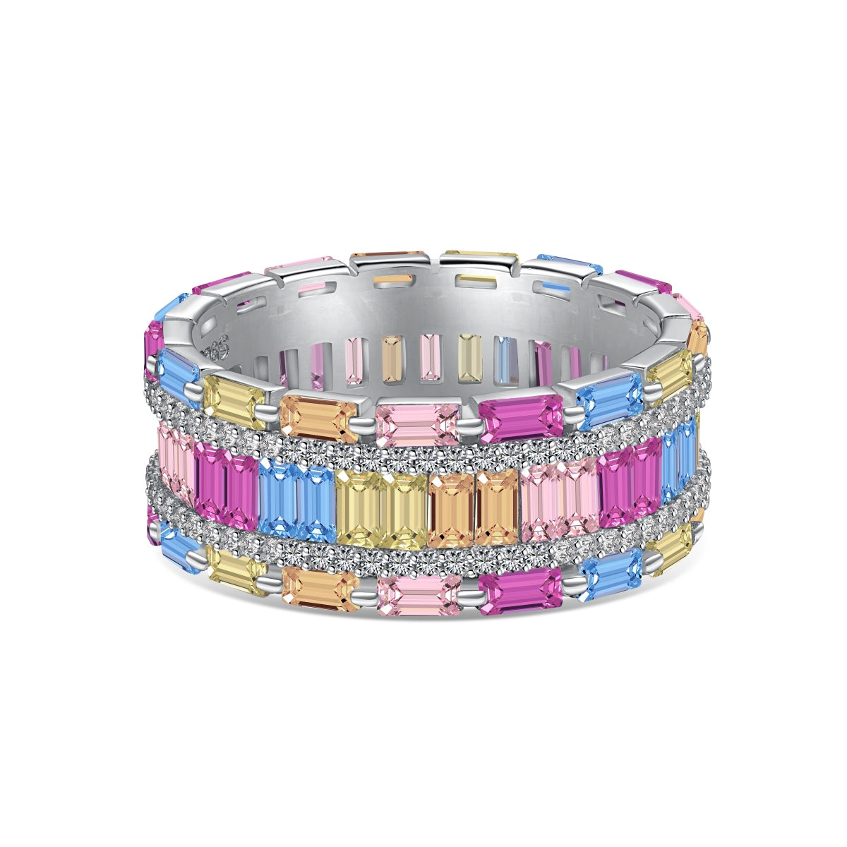 [Olivia Jewelry]Dazzling Colorful Radiant Cut Party Ring