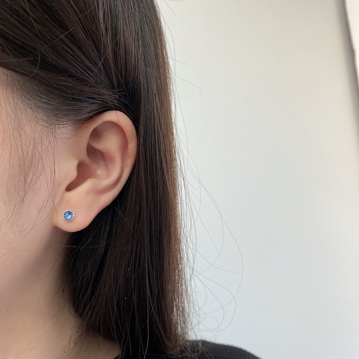 [Olivia Jewelry]Sparkling Colorful Round Shape Earrings