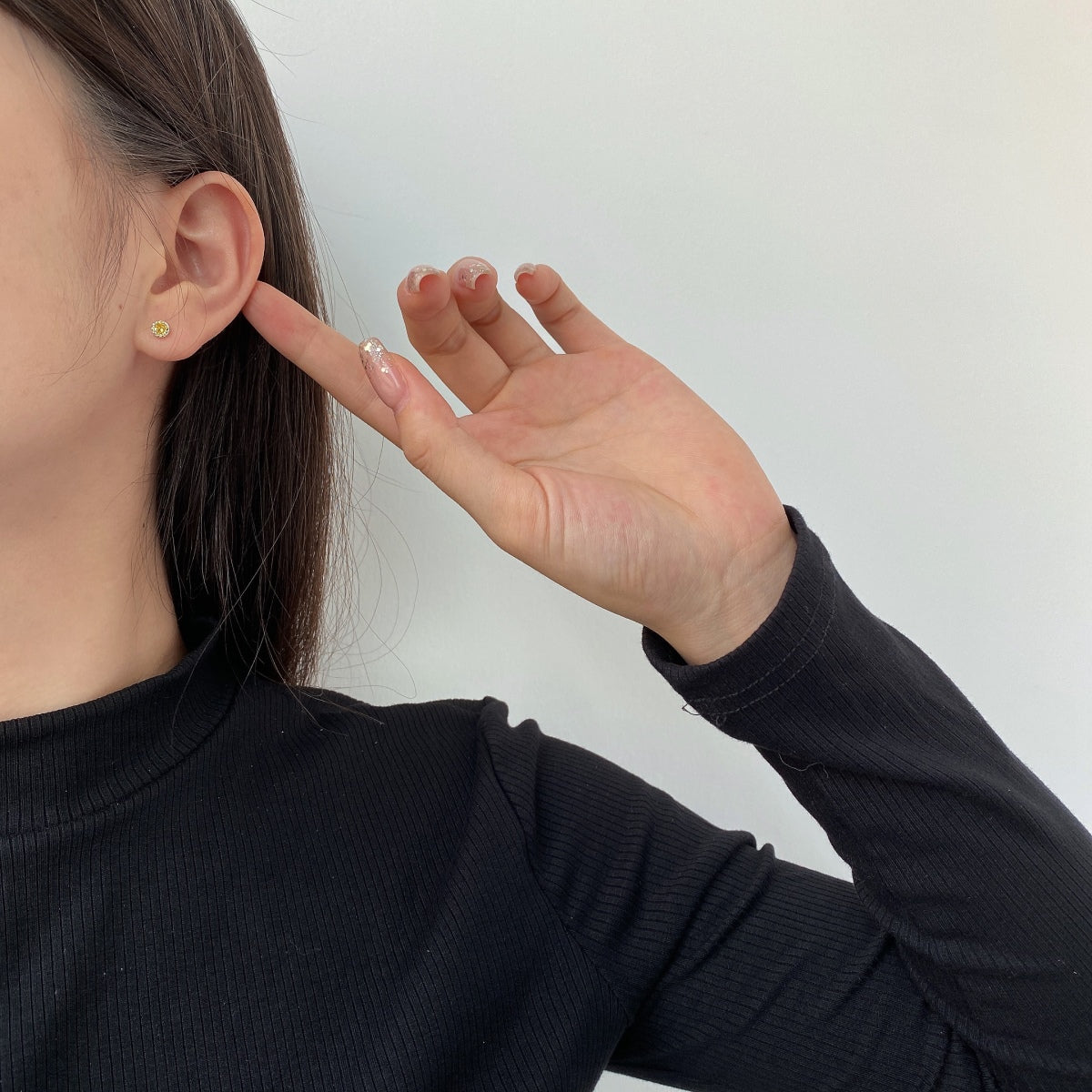 [Olivia Jewelry]Sparkling Colorful Round Shape Earrings