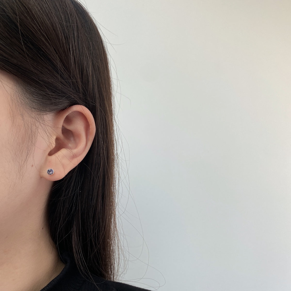 [Olivia Jewelry]Sparkling Colorful Round Shape Earrings