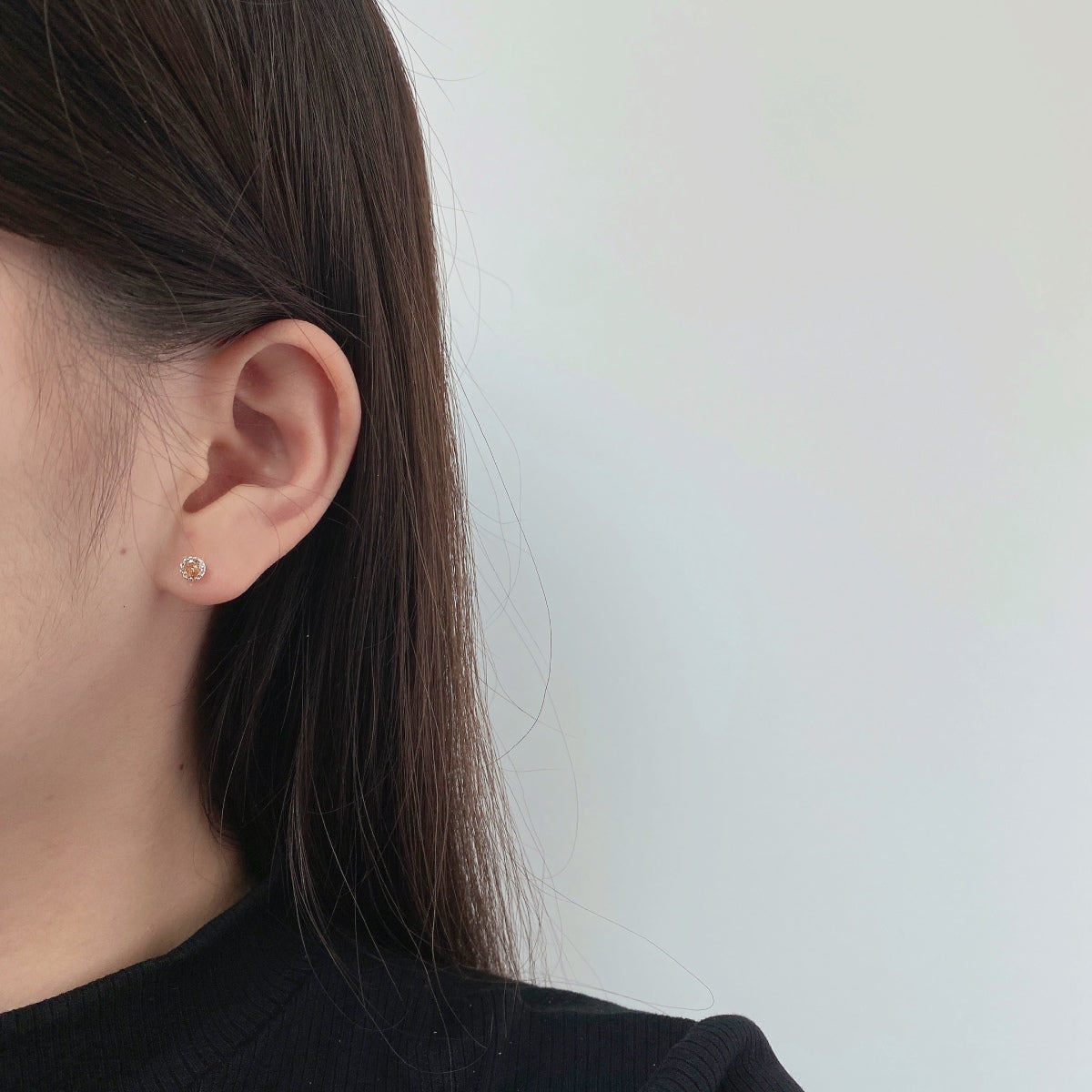 [Olivia Jewelry]Sparkling Colorful Round Shape Earrings