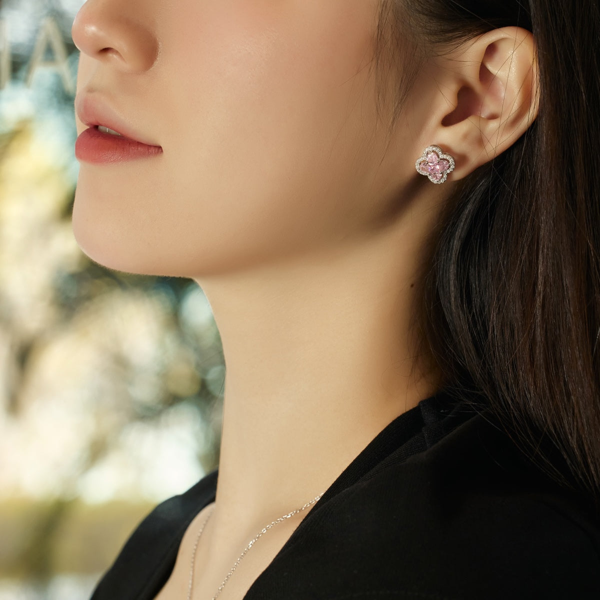 [Olivia Jewelry]Lucky Four-Leaf Clover Exquisite Earrings