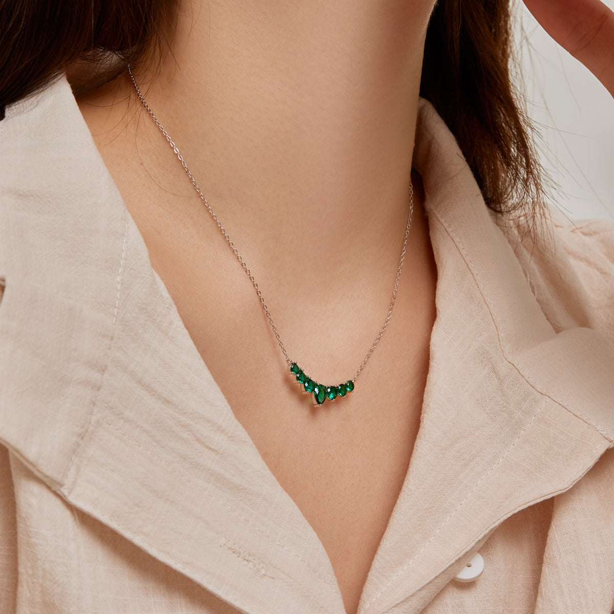 [Olivia Jewelry]Dainty Colorful Heart Necklace