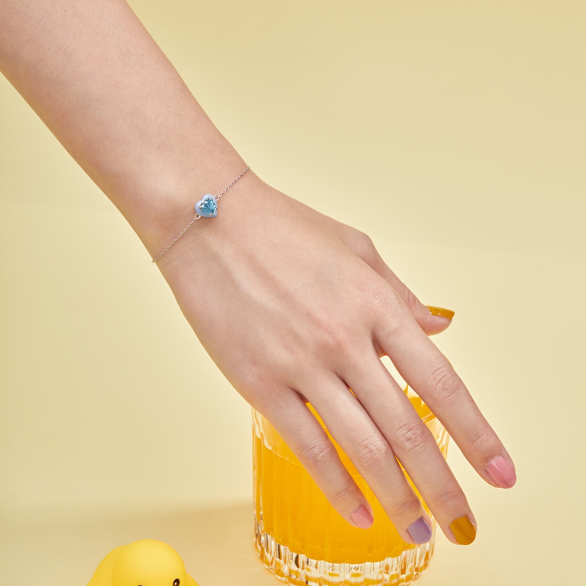 [Olivia Jewelry]Sparkling Romantic Heart Shape Lover Bracelet