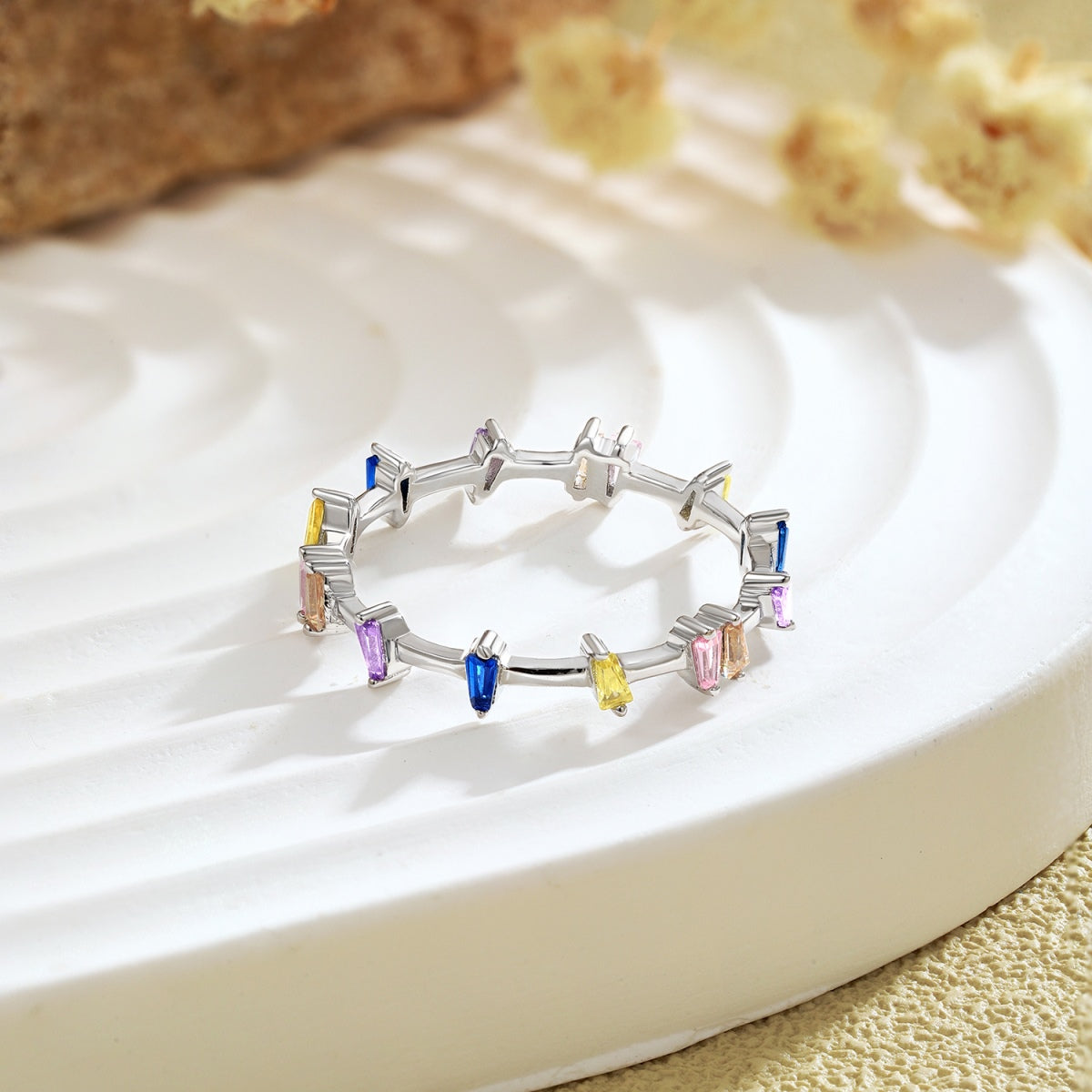 [Olivia Jewelry]Unique Trapezoid Cut Daily Ring