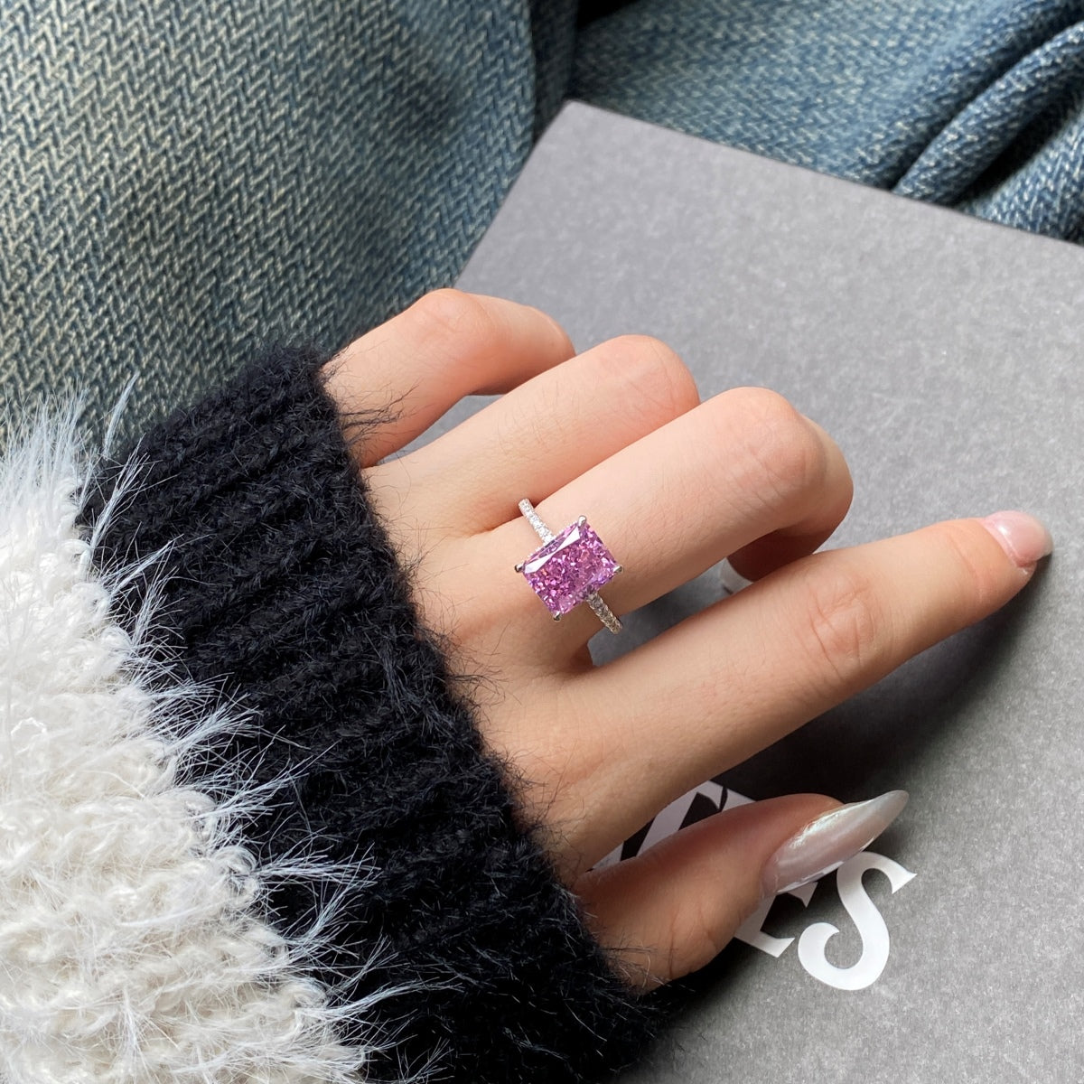 [Olivia Jewelry]4.0 Carat Luxurious Engagement Ring