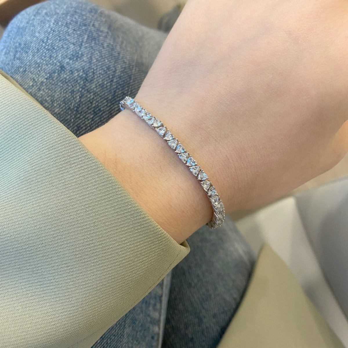 [Olivia Jewelry]Dazzling Romantic Heart Shape Lover Bracelet