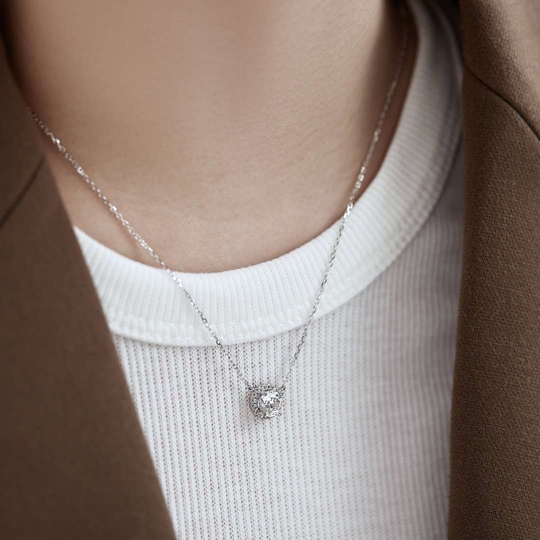 [Olivia Jewelry]Luxurious Round Cut Necklace