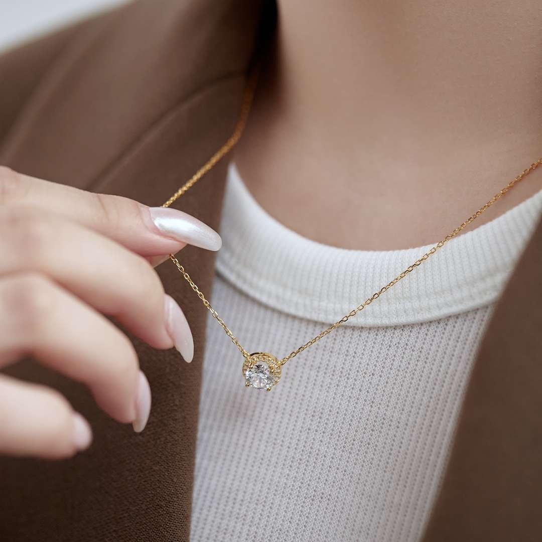 [Olivia Jewelry]Luxurious Round Cut Necklace