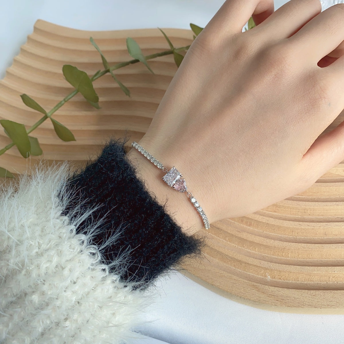 [Olivia Jewelry]Dazzling Unique Multi Shape Lover Bracelet