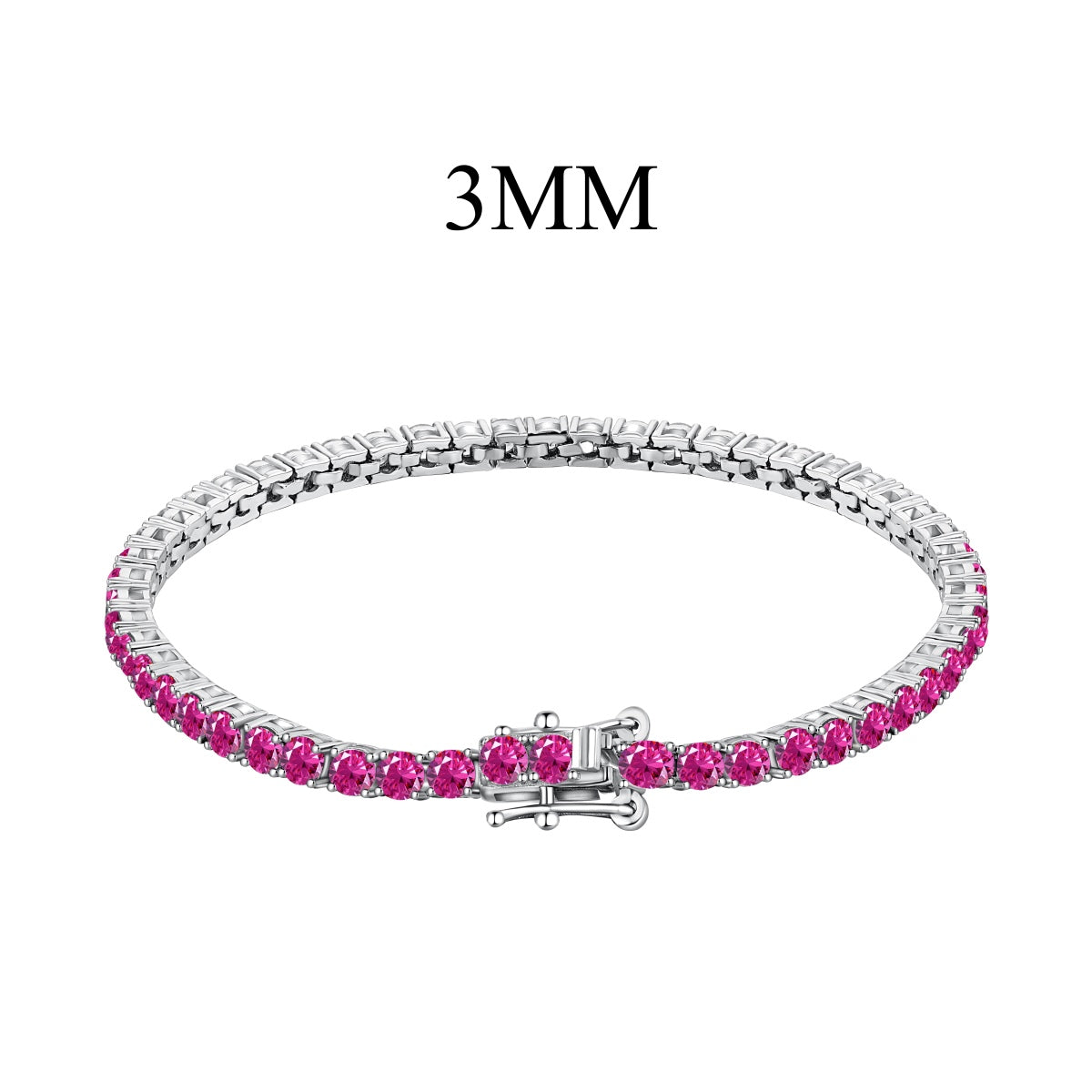 [Olivia Jewelry]Radiant Colorful Round Cut Party Bracelet