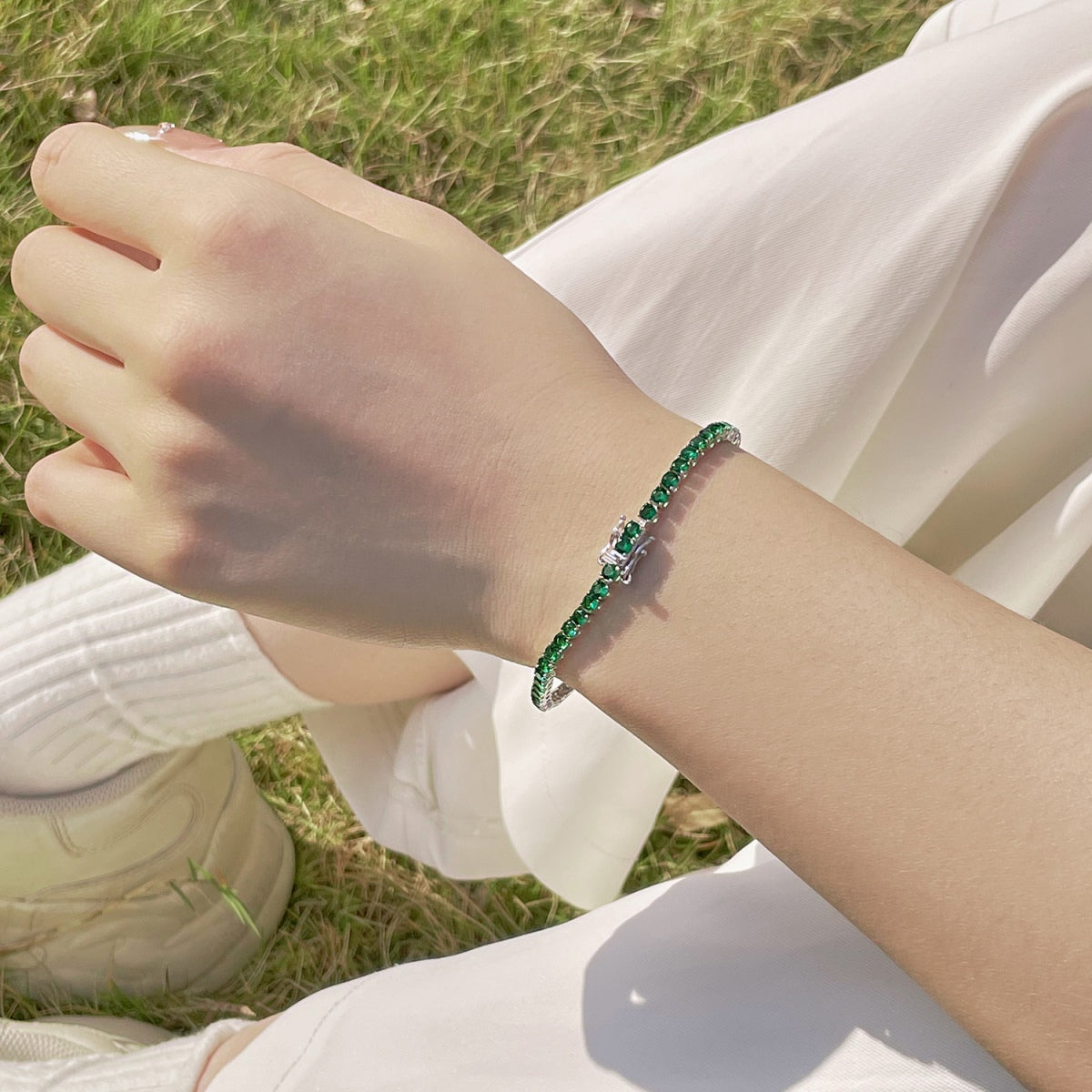 [Olivia Jewelry]Radiant Colorful Round Cut Party Bracelet