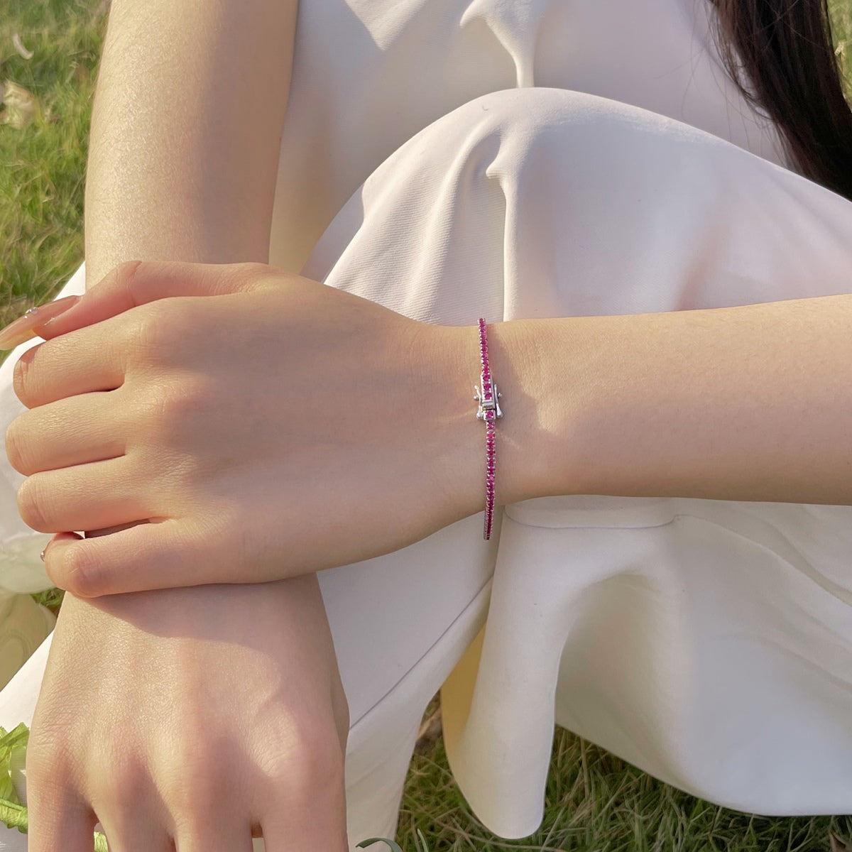 [Olivia Jewelry]Radiant Colorful Round Cut Party Bracelet