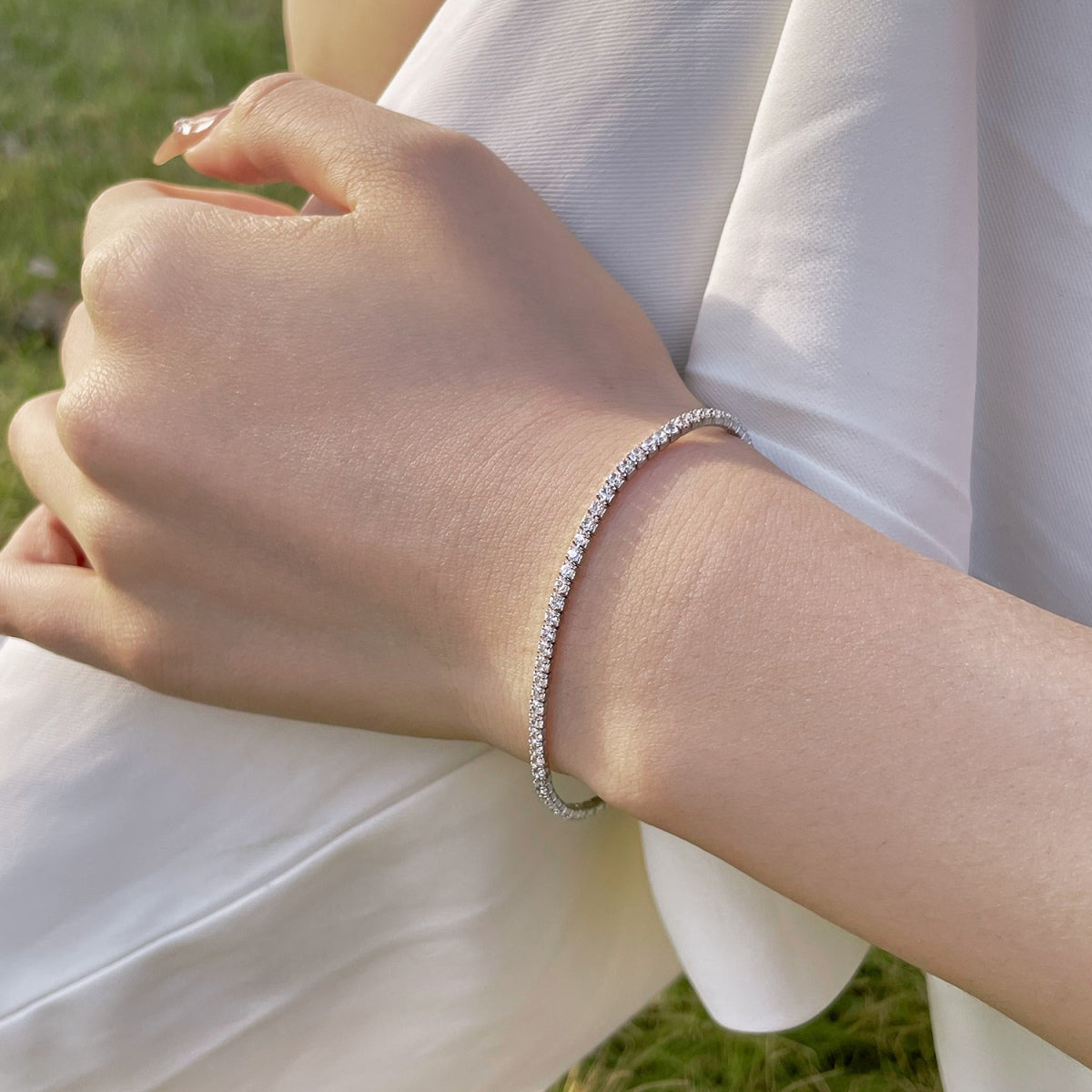 [Olivia Jewelry]Radiant Colorful Round Cut Party Bracelet