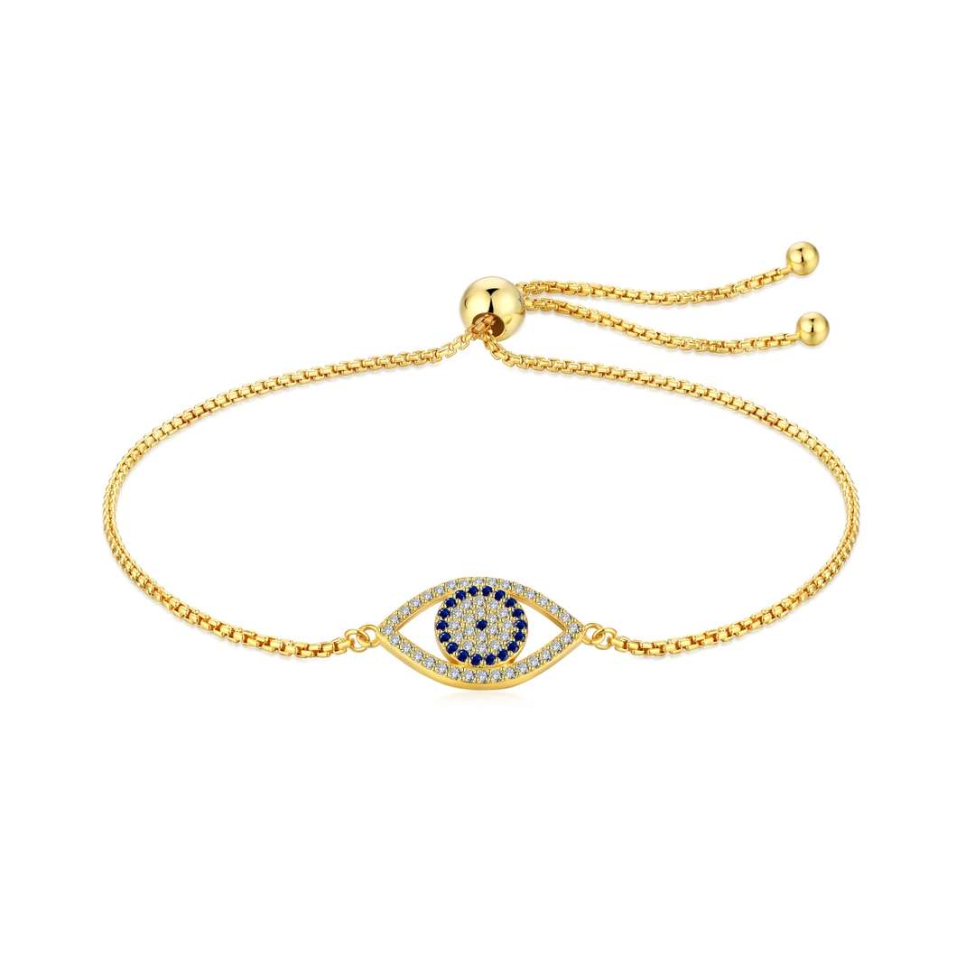 [Olivia Jewelry]Dazzling Eye Shape Necklace