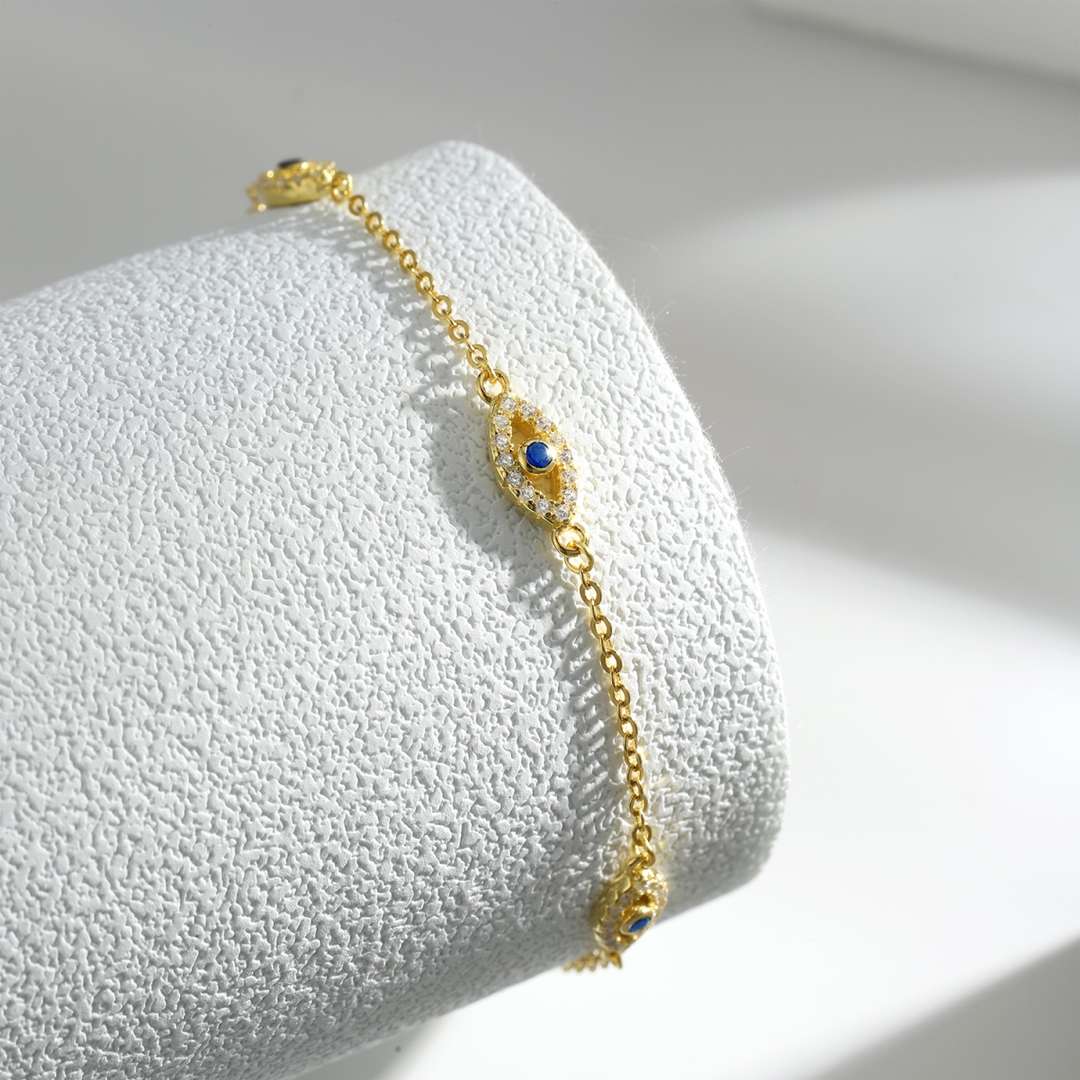 [Olivia Jewelry]Evil Eye Shape Pendent Necklace