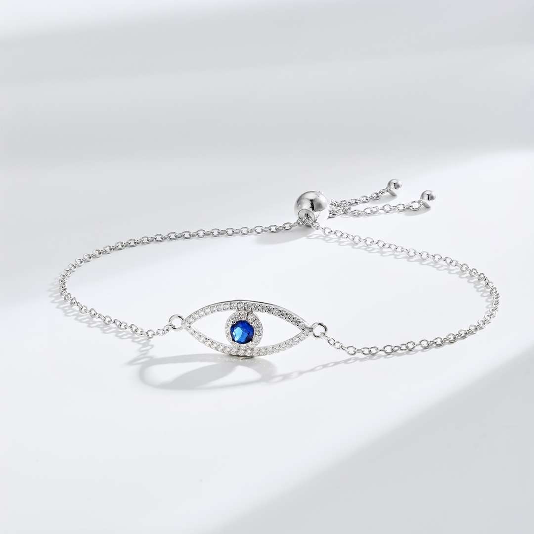 [Olivia Jewelry]Devil's Eye Hollow Design Bracelet