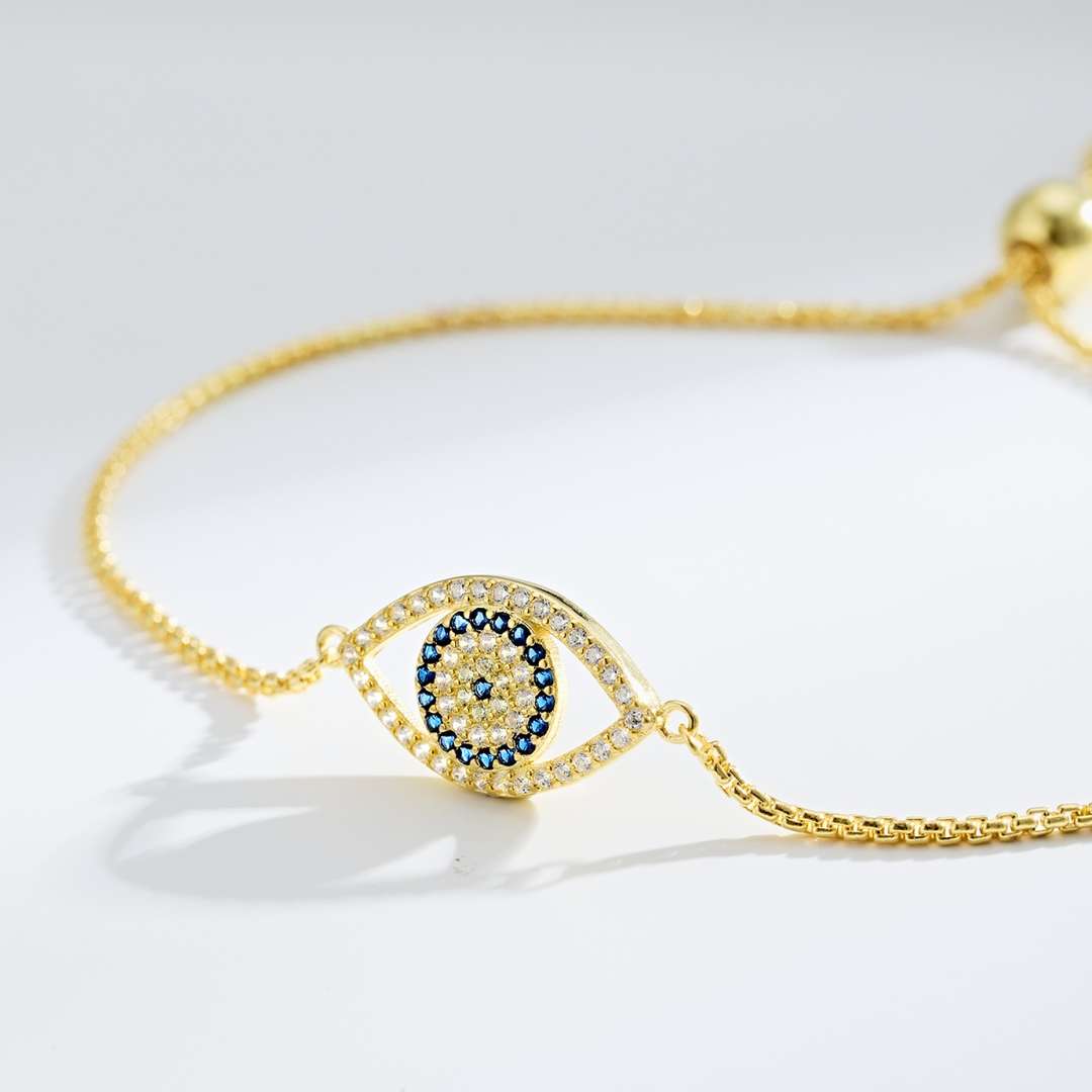 [Olivia Jewelry]Dazzling Eye Shape Necklace