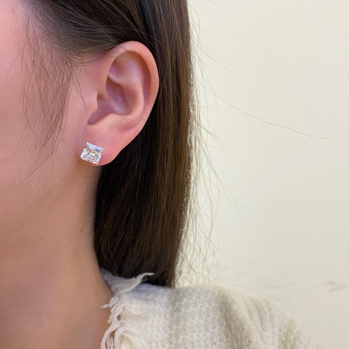 [Olivia Jewelry]Ornate Square Shape Earrings