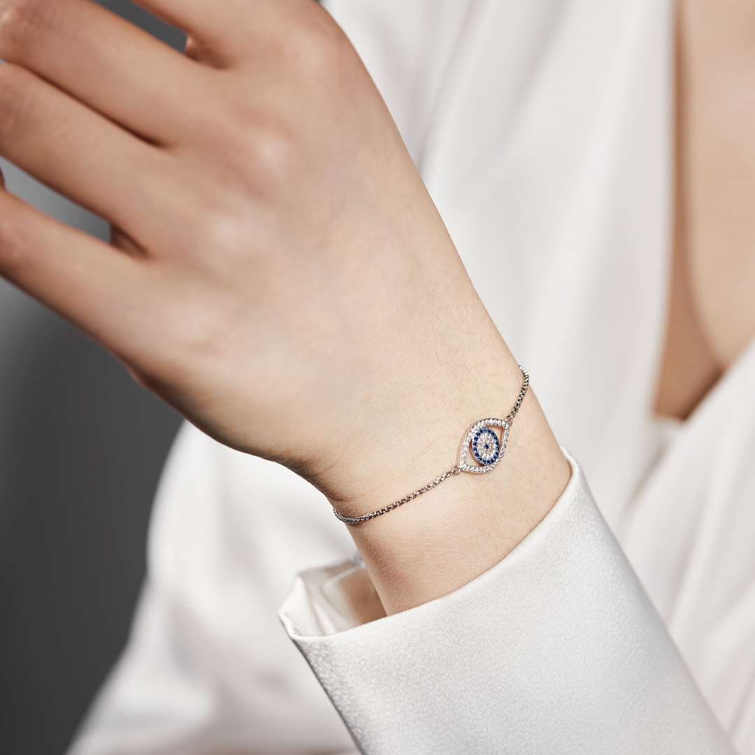 [Olivia Jewelry]Dazzling Eye Shape Necklace