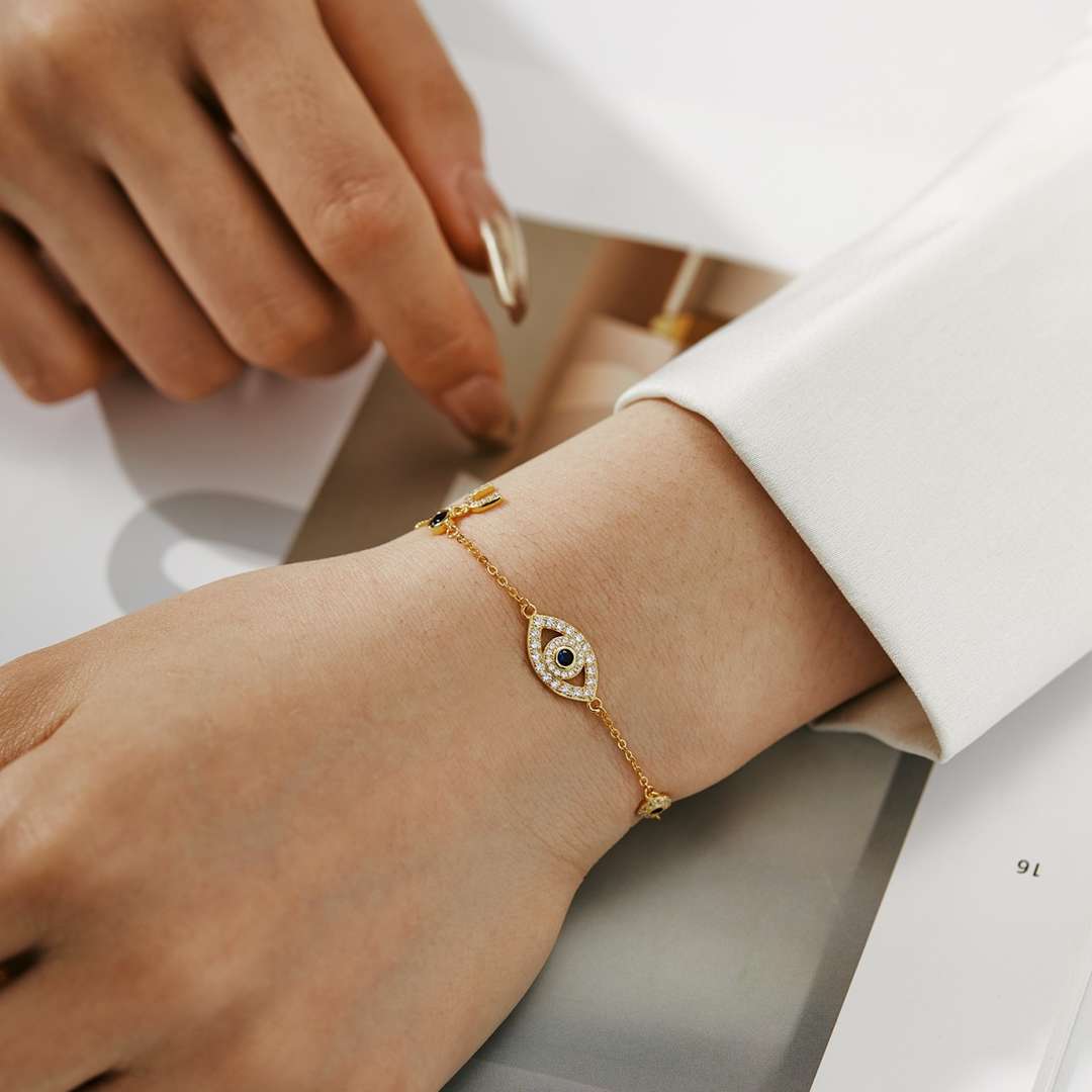 [Olivia Jewelry]Dainty Eye Shape Necklace