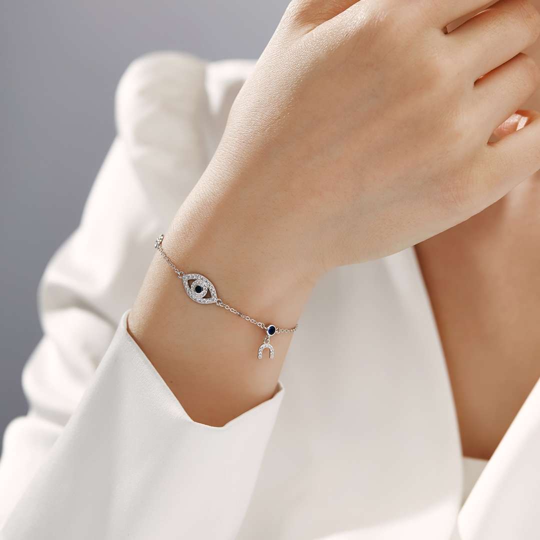 [Olivia Jewelry]Dainty Eye Shape Necklace