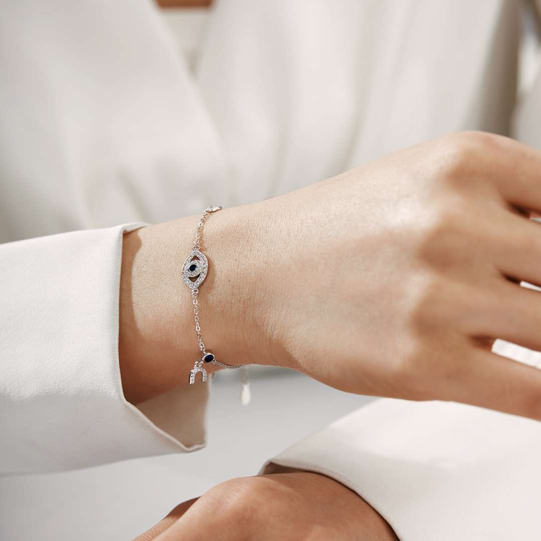 [Olivia Jewelry]Dainty Eye Shape Necklace