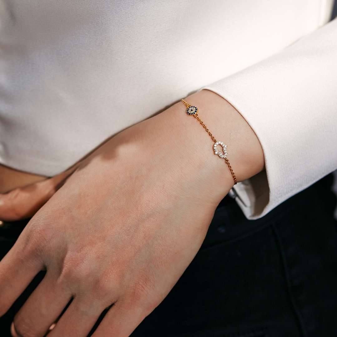 [Olivia Jewelry]Gost Shape & Round Shape Necklace