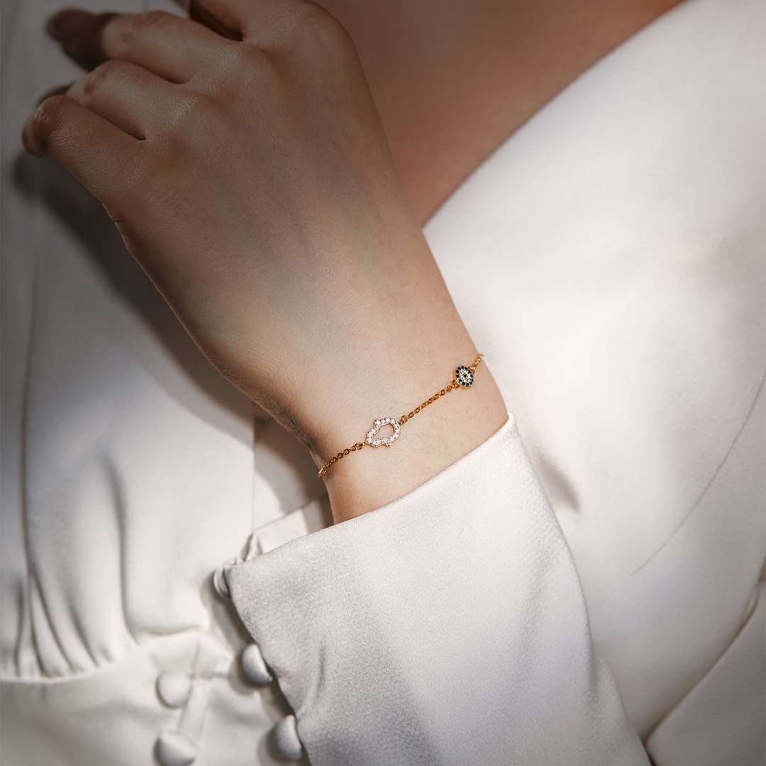 [Olivia Jewelry]Gost Shape & Round Shape Necklace