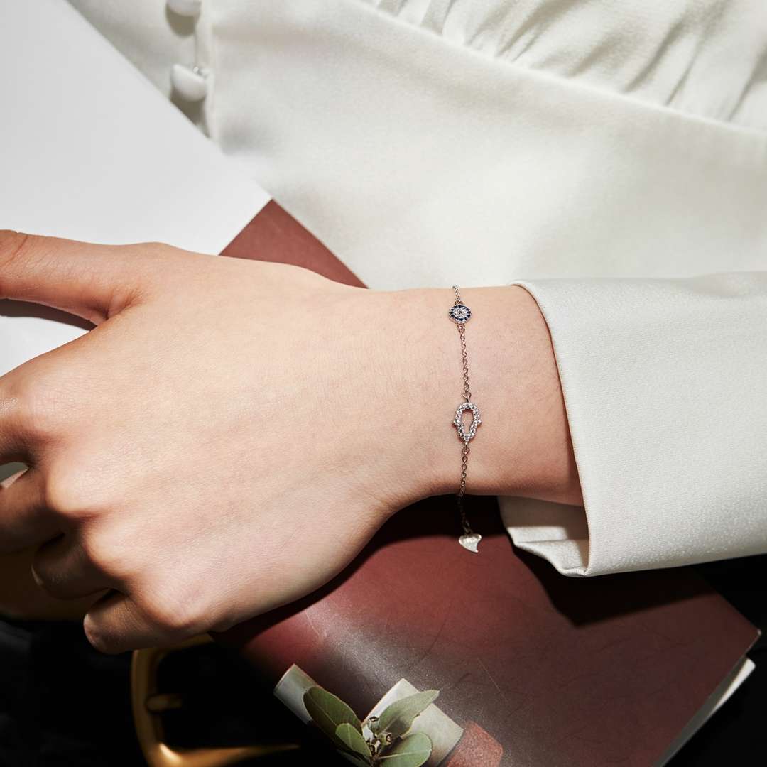 [Olivia Jewelry]Gost Shape & Round Shape Necklace