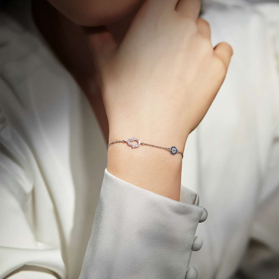 [Olivia Jewelry]Gost Shape & Round Shape Necklace