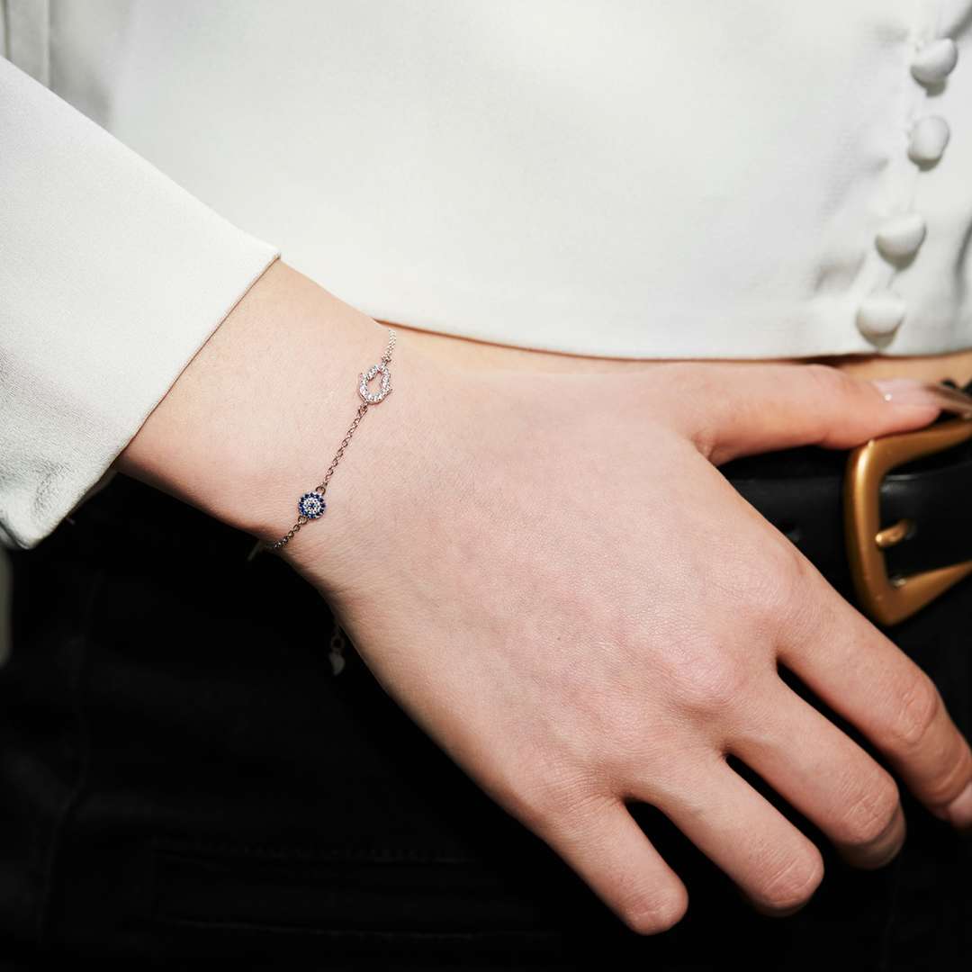 [Olivia Jewelry]Gost Shape & Round Shape Necklace