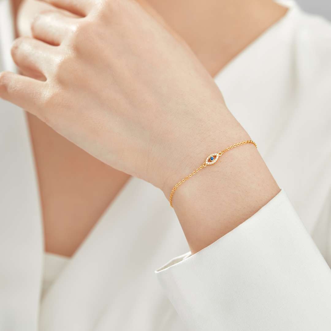 [Olivia Jewelry]Evil Eye Shape Necklace