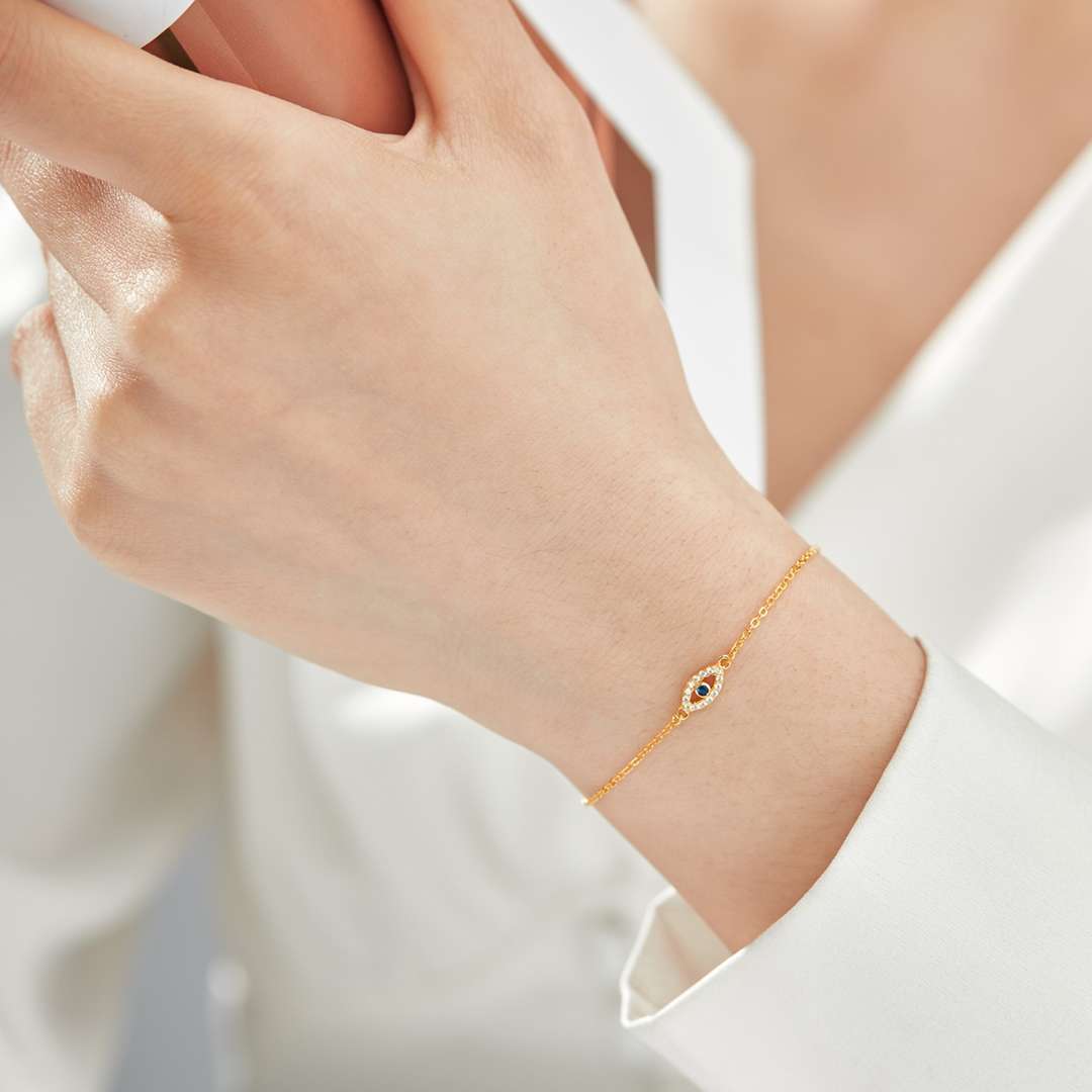 [Olivia Jewelry]Evil Eye Shape Necklace