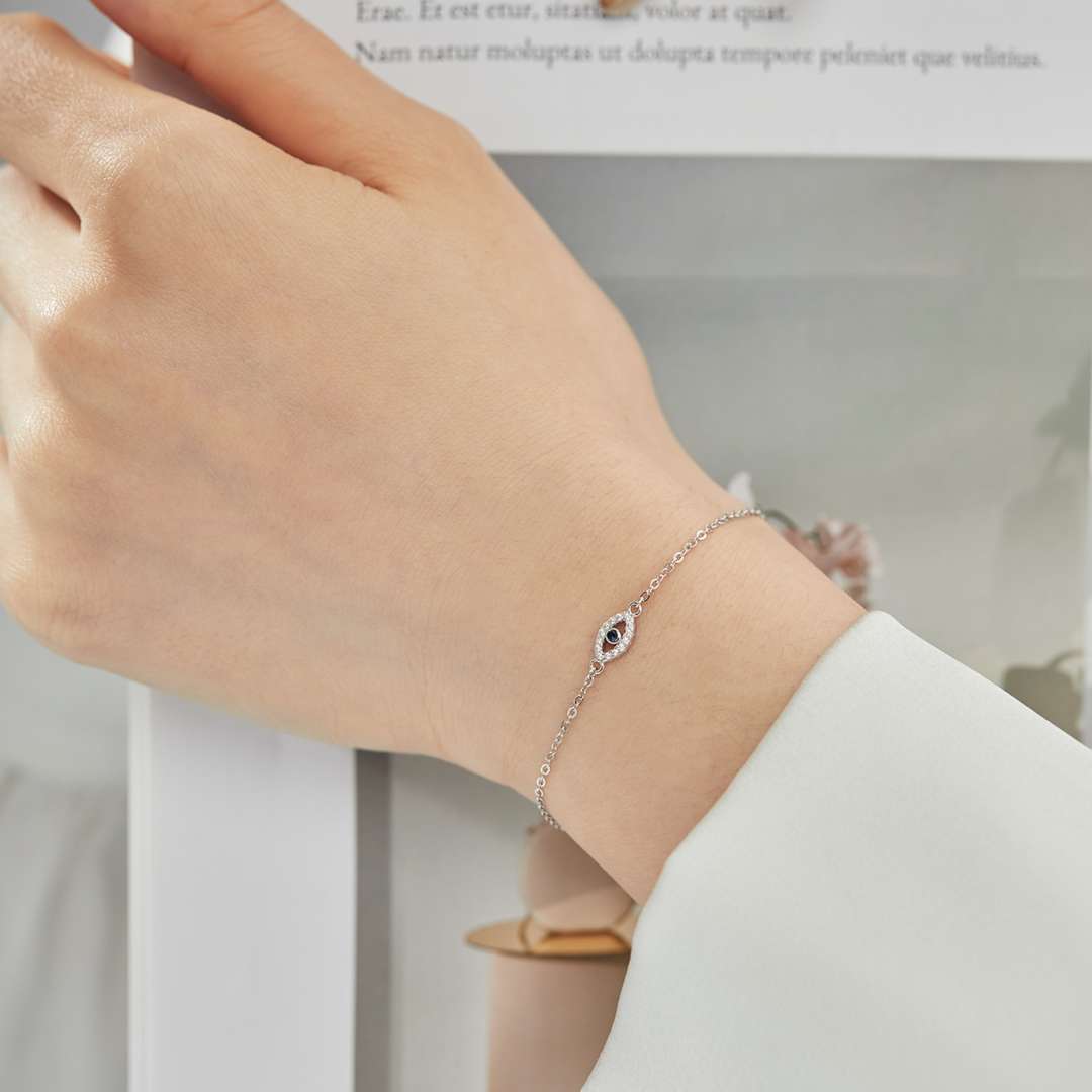 [Olivia Jewelry]Evil Eye Shape Necklace