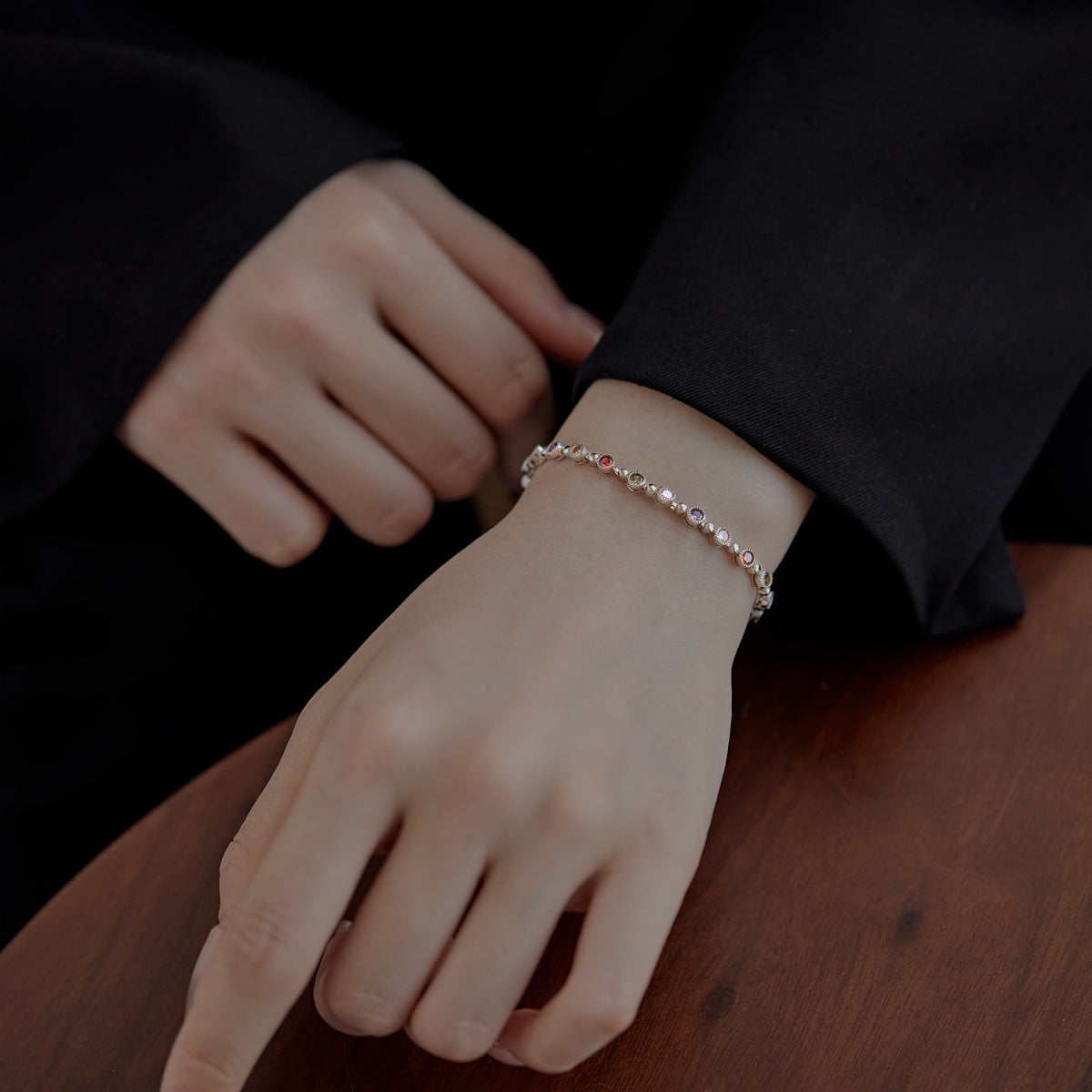 [Olivia Jewelry]Sparkling Exquisite Round Cut Party Bracelet