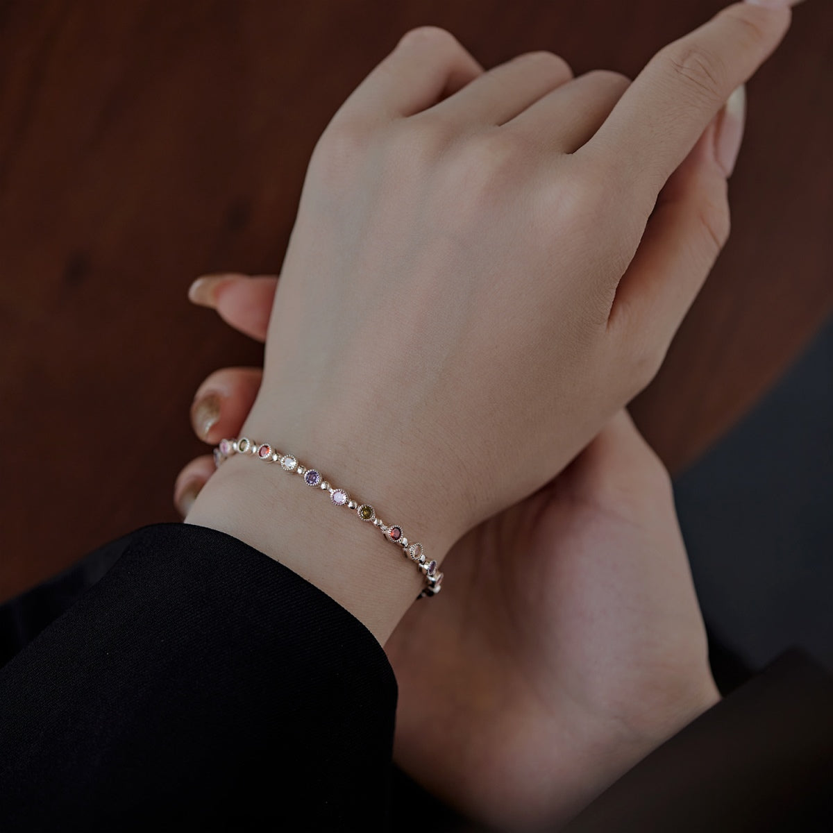 [Olivia Jewelry]Sparkling Exquisite Round Cut Party Bracelet