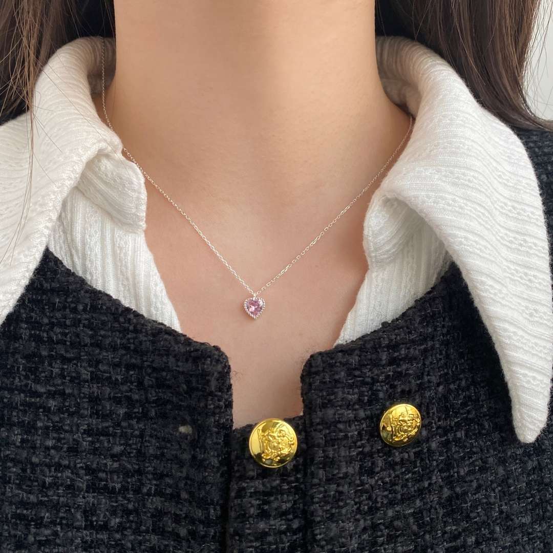 [Olivia Jewelry]Ornate Heart Shape Necklace
