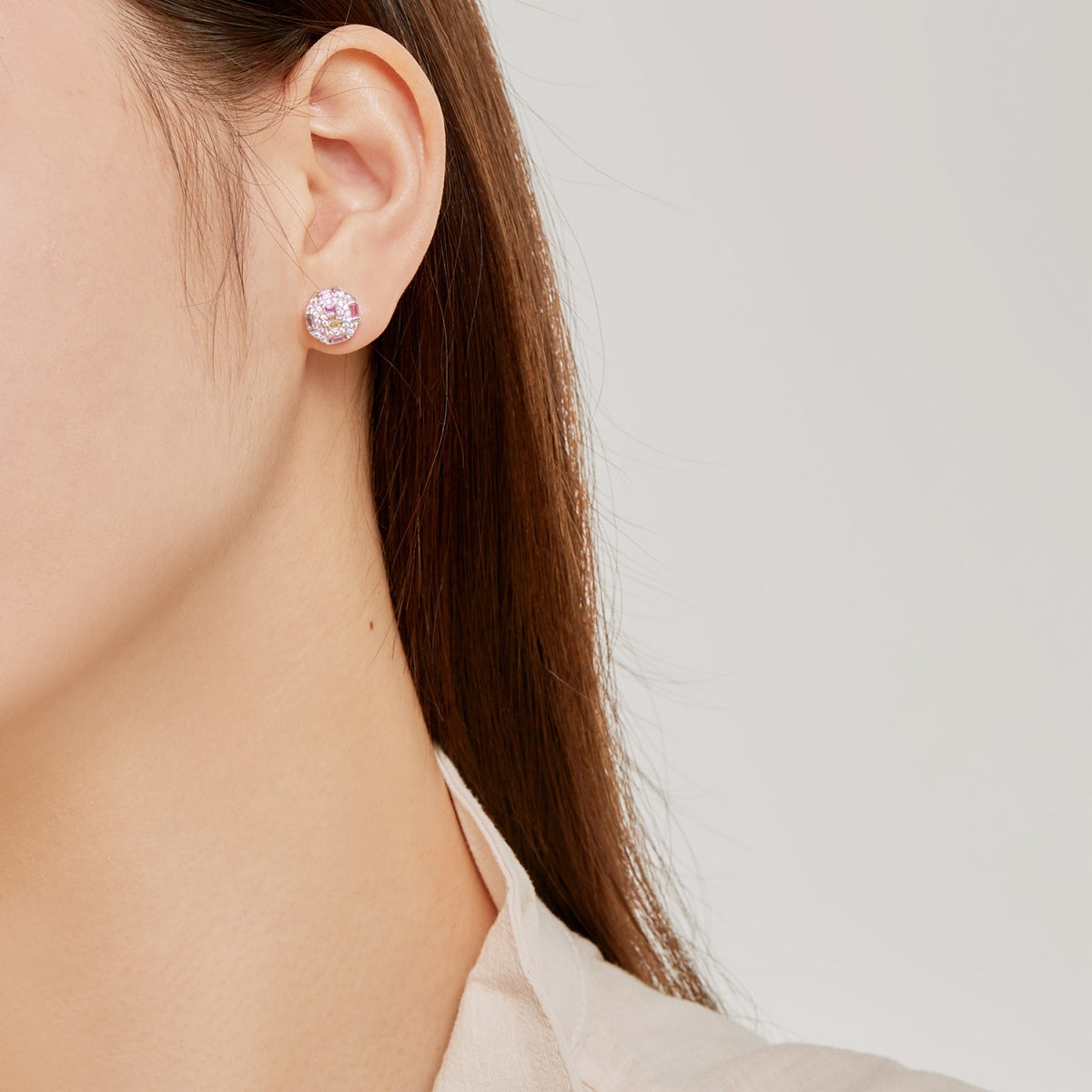 [Olivia Jewelry]Ornate Colorful Octagon Shape Daily Earrings