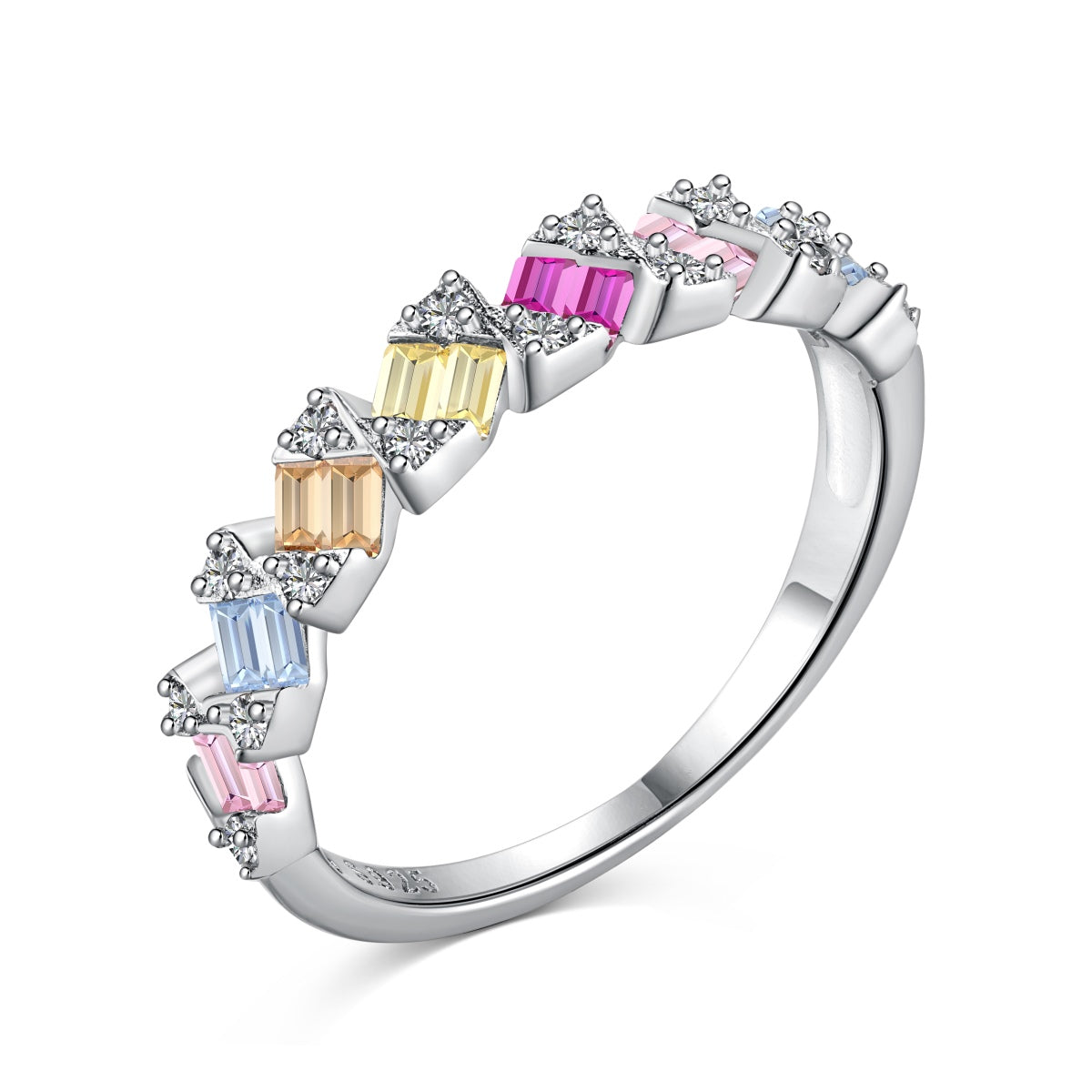 [Olivia Jewelry]Delicate Vibrant Emerald Cut Daily Ring
