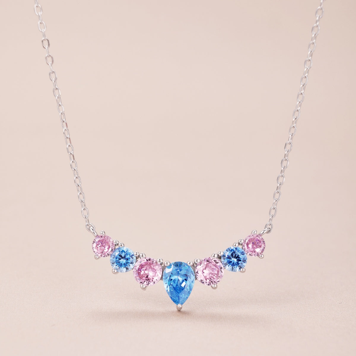 [Olivia Jewelry]Dainty Colorful Heart Necklace