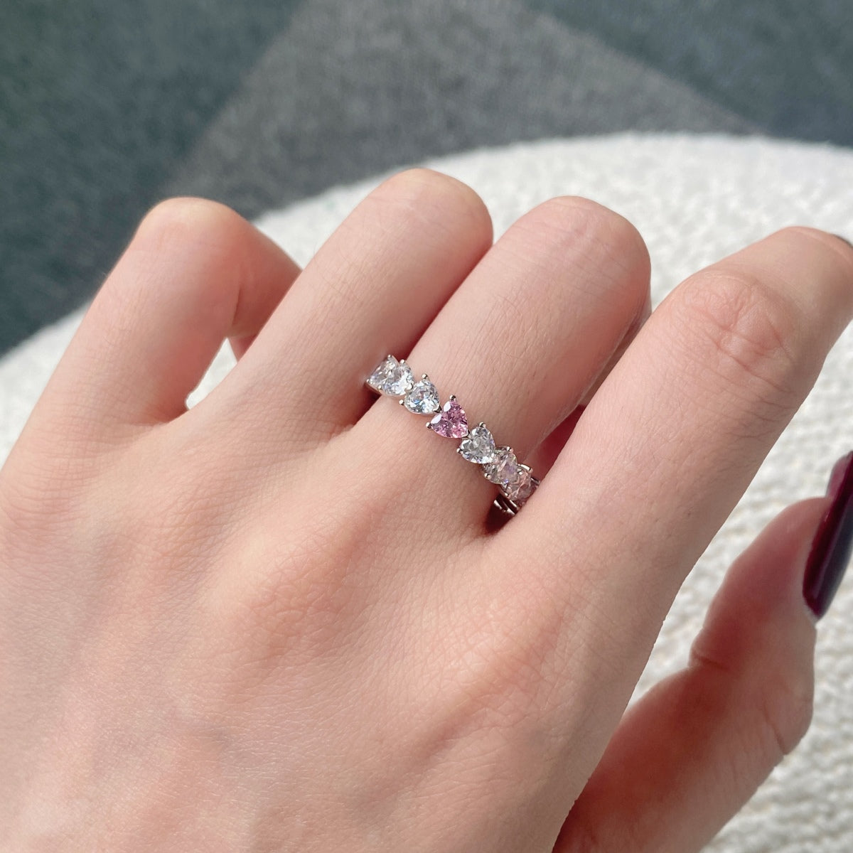 [Olivia Jewelry]0.25 Carat Radiant Romance Heart Cut Lover Ring