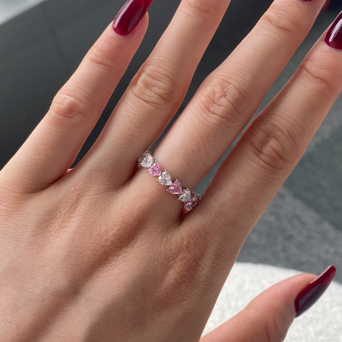 [Olivia Jewelry]0.25 Carat Radiant Romance Heart Cut Lover Ring