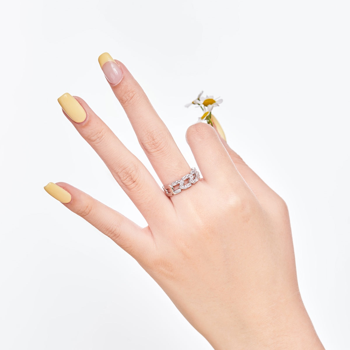 [Olivia Jewelry]Sparkling Vibrant Emerald Cut Daily Ring