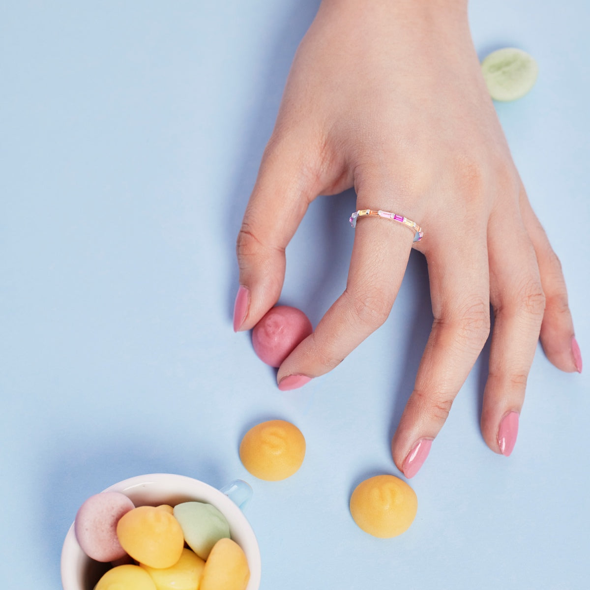 [Olivia Jewelry]Lively In Shades Elegant Radiant Cut Daily Ring