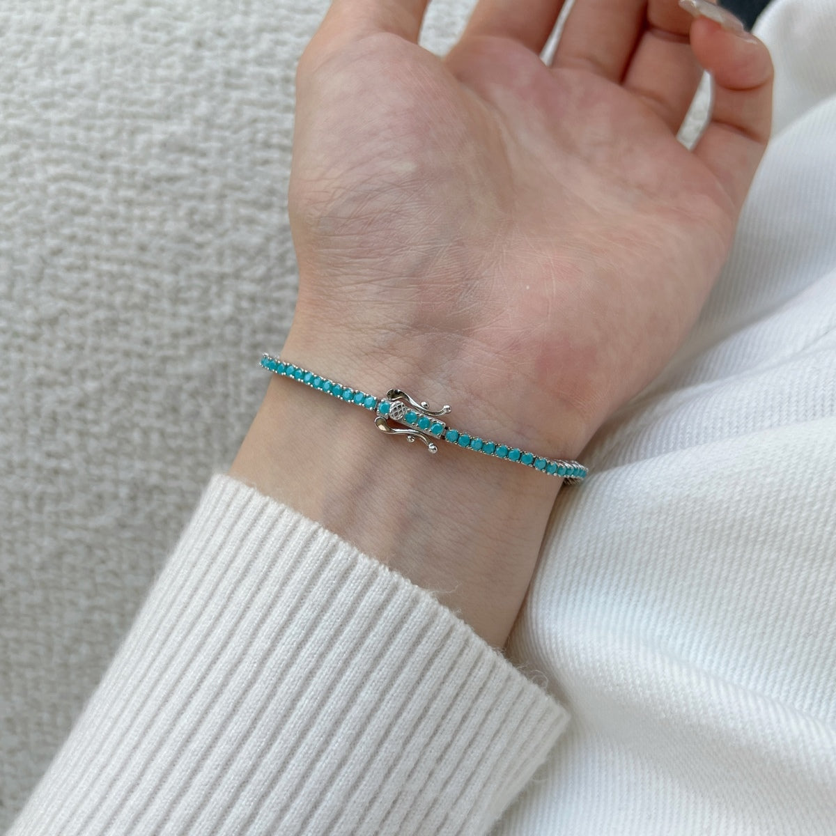 [Olivia Jewelry]Dazzling Exquisite Round Cut Daily Bracelet