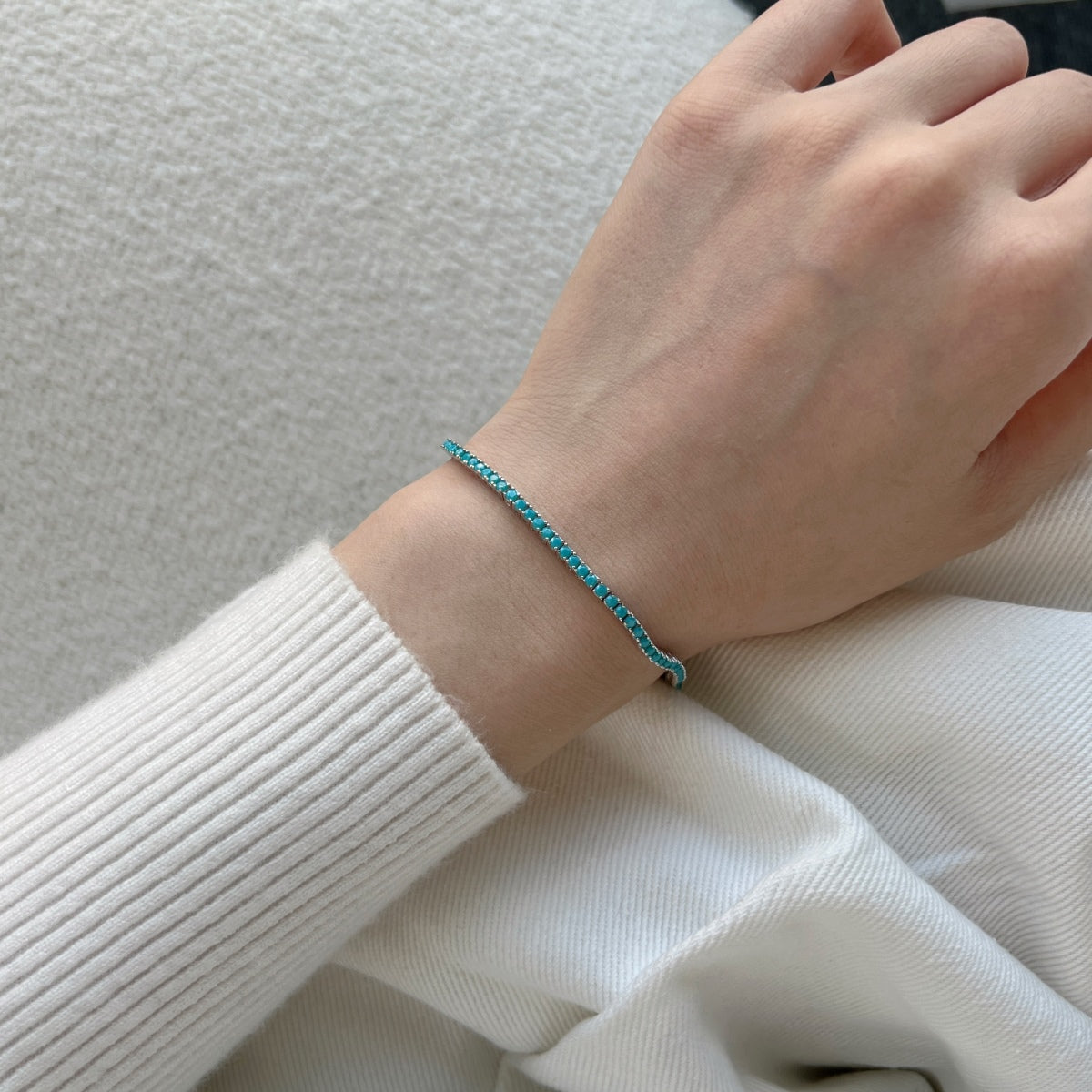 [Olivia Jewelry]Dazzling Exquisite Round Cut Daily Bracelet