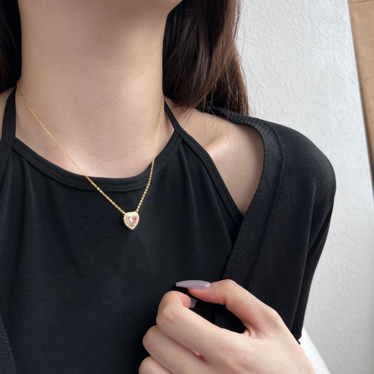 [Olivia Jewelry]Exquisite Heart Shape Necklace