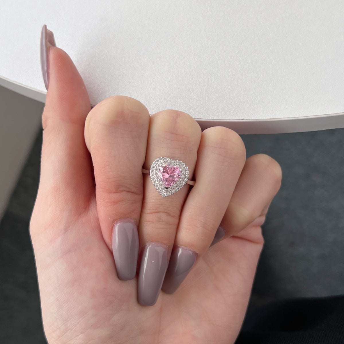 [Olivia Jewelry]Delicate Ebullient Heart Shape Wedding Ring